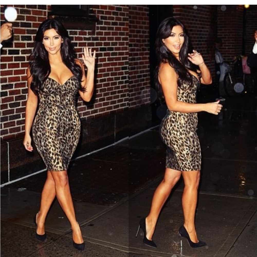 Kim K animal print dress- size small